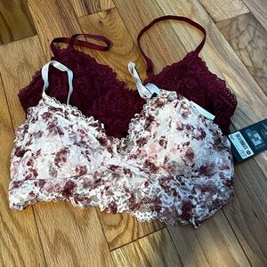 NWT Laura Ashley Lace Bralettes - 2 pack!